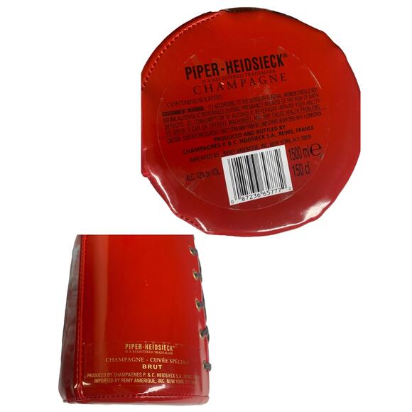 1990 Piper Heidsieck Red Lace Up Corset‎ Sleeve Empty Bottle Jean Paul Gaultier - Picture 5 of 9